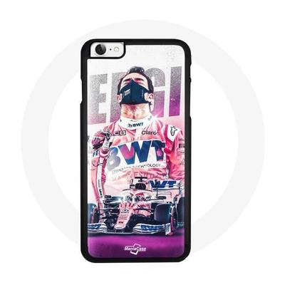 Coque iPhone 4 - Formula 1 - Sergio Perez - Rose - Rigide - Motif Unique