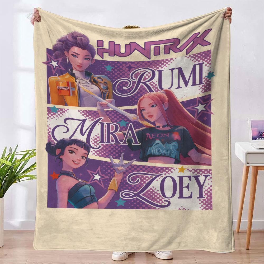 Flannel Blanket Witch Hunter K-Pop Series 4 Blankets Nap Blanket Autumn And Winter Flannel Blanket Can Be Connected To Jit