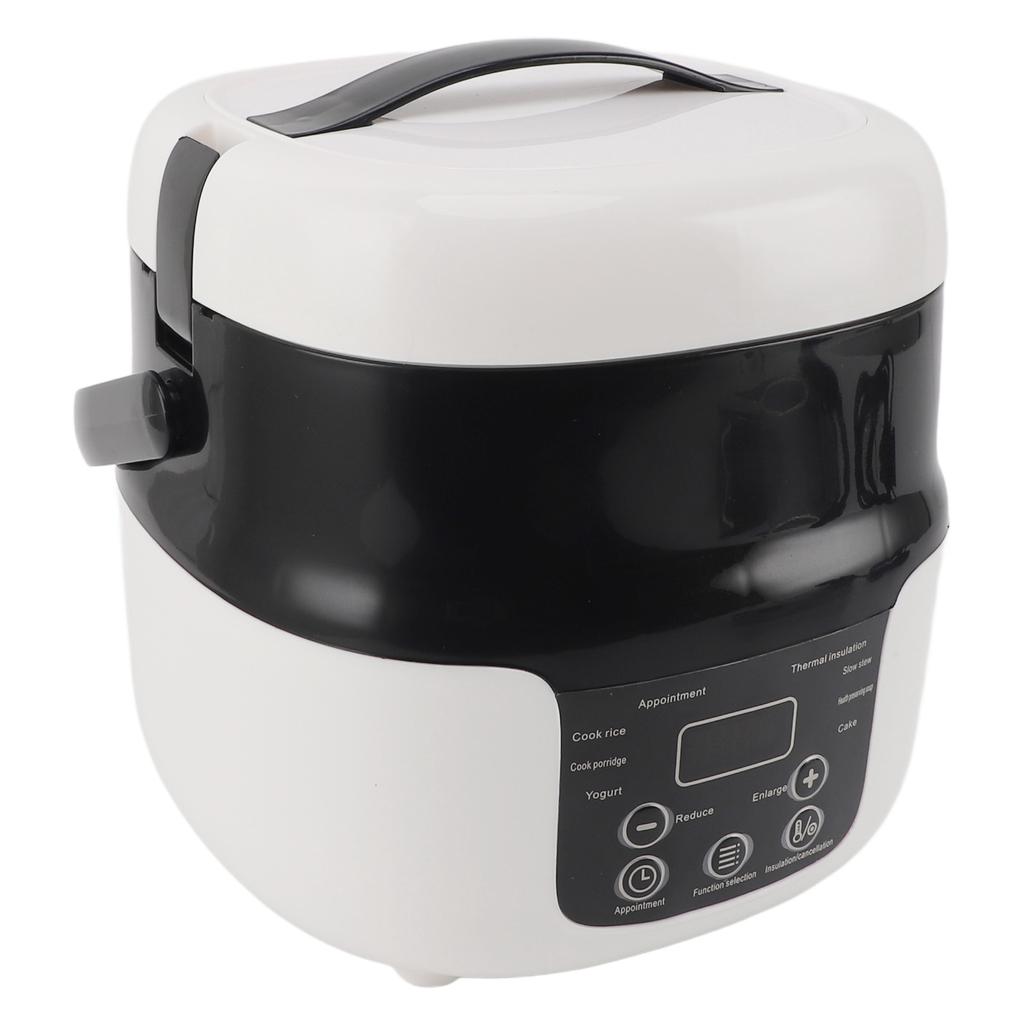 2L Car Rice Cooker Non Stick Liner 7 Stage Heat Control Mini Electric Rice Cooking Pot for Travel