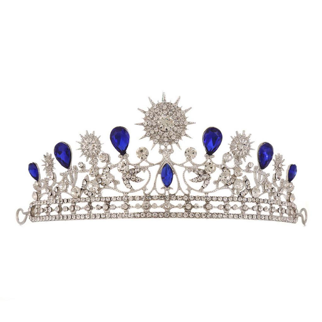 Bridal Crown Sunflower Rhinestone Princess Crown for Women Bridal Wedding Prom Birthday Hair Accessories