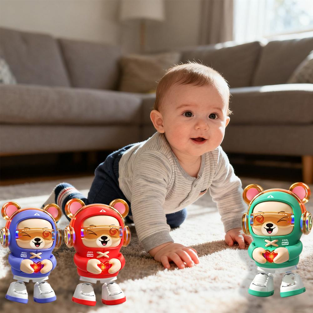 Танцующий Медведь Малыш Дракон Игрушки, Световой и Танцующий Режим Робота, Милая Форма, 2 Переключателя Скорости для Детей от 3 лет
