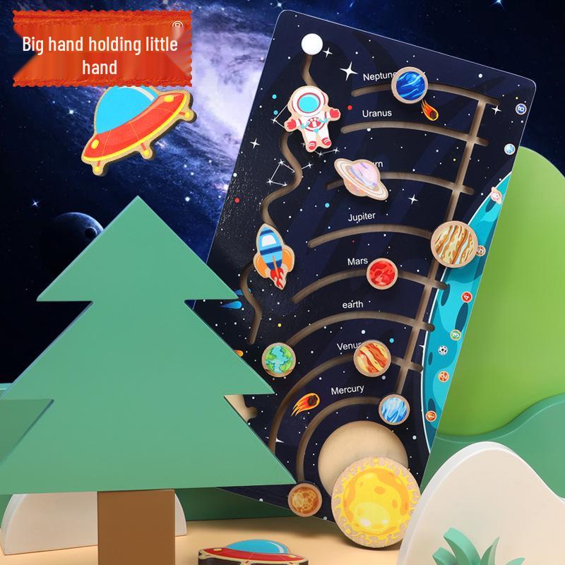 Kids' Educational Toy: Solar System Maze Puzzle for Early Learning and Science Exploration