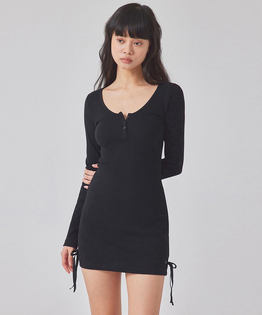 Top Girl Ribbed Ribbon Mini Dress_T416Ds501