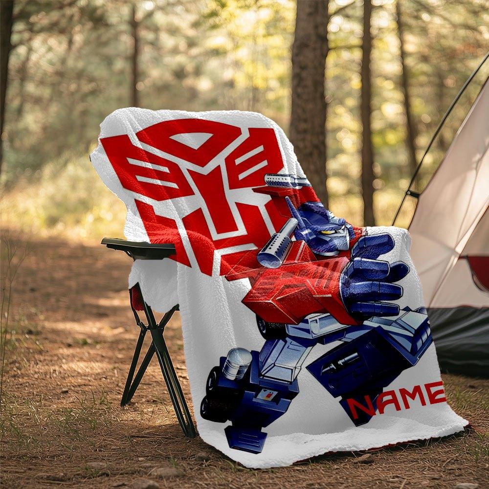 Transformers Autobot Outdoor Customize Your Name Blanket Soft And Cozy Lightweight For All Seasons Perfect For Travel Camping Picnic Sofa Office Bed