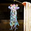 Colorful Jellyfish Lamp Portable Jellyfish Lantern with Handle LED Nightlight for Room Garden Porch