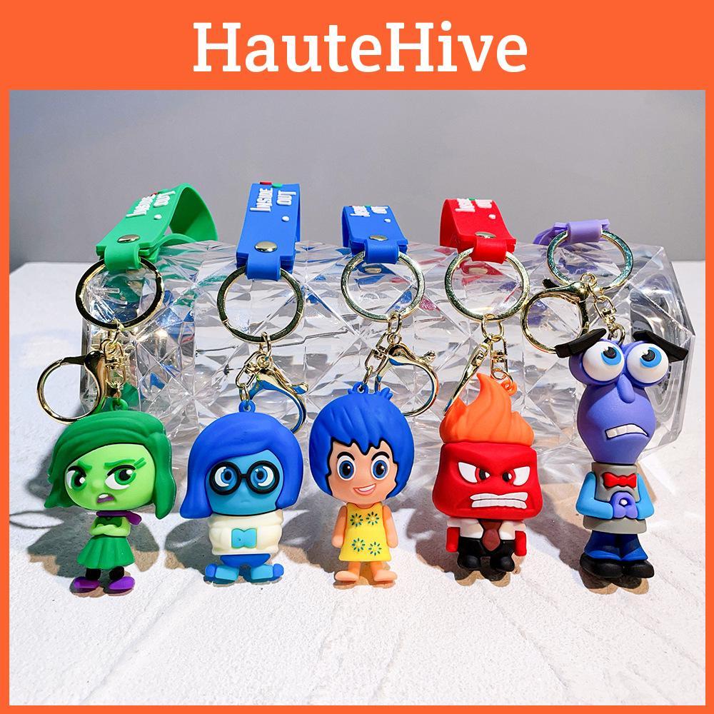 Adorable 2024 Movie Inside Out Keychain With Cute Amy Bobby Dr. Sadness Silicone Keyring For Men And Women