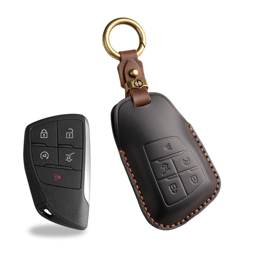 Ретро Кожаный Чехол для Ключа для Нового Buick Envision Высококачественная Кожаная Защита Сумка-Чехол для Автомобильного Ключа