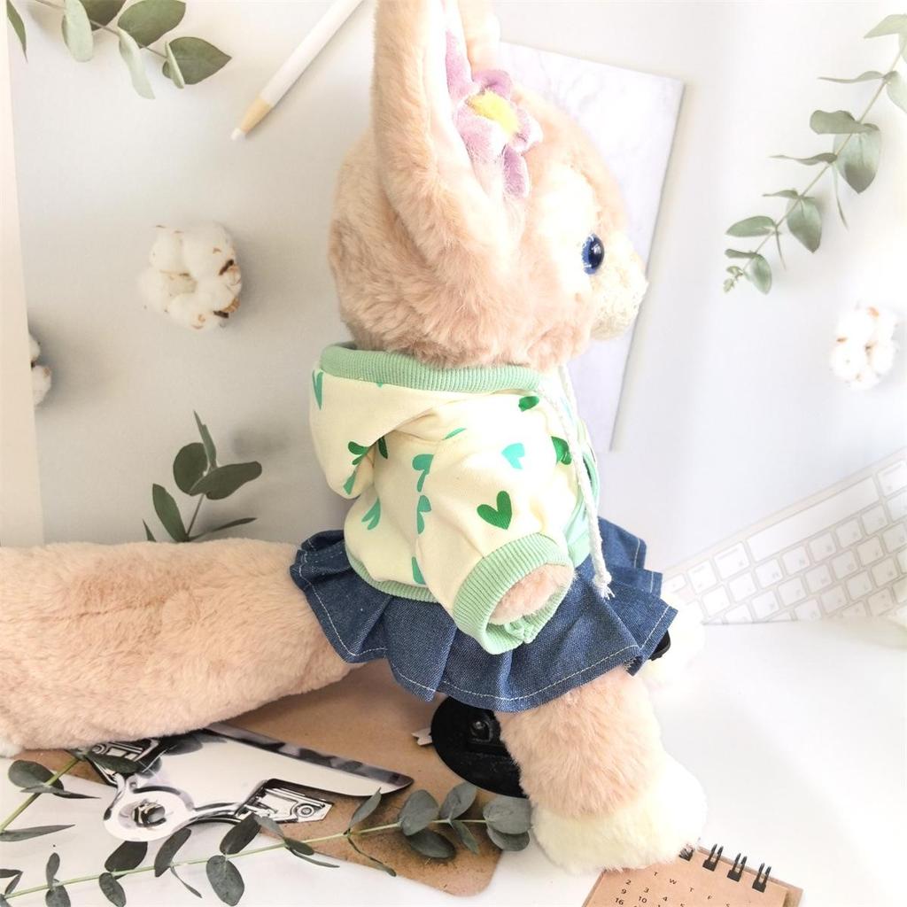 Disney 40CM LinaBell Fox Doll Clothes: Universal S Size Hoodie with Drawstring.