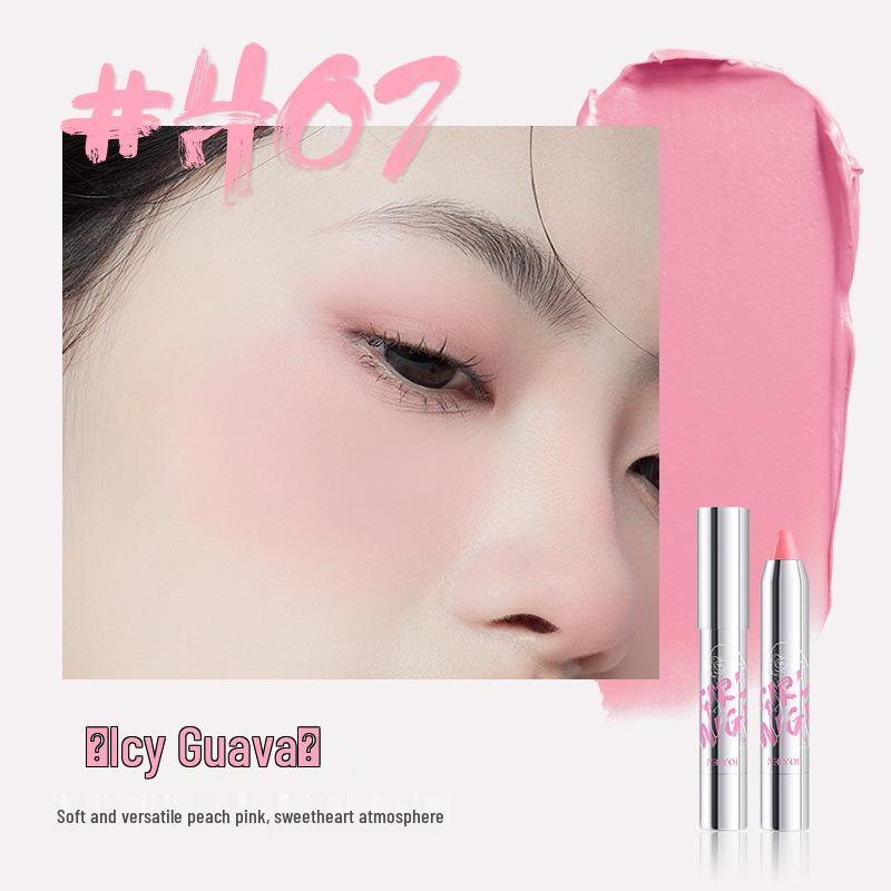 NEIYOU Pomelo Blush Cream: Multi-use Dopamine Makeup Puff, Color Highlight, Eyeshadow & Blush Stick.