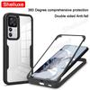 Mi12T 360 Полная защита корпуса Прозрачный чехол Shelluxe для Xiaomi Mi 12 12X 12T Pro для Xiomi Mi12 Lite Силиконовая двусторонняя крышка