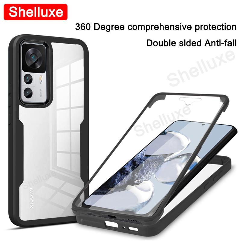 Mi12T 360 Полная защита корпуса Прозрачный чехол Shelluxe для Xiaomi Mi 12 12X 12T Pro для Xiomi Mi12 Lite Силиконовая двусторонняя крышка