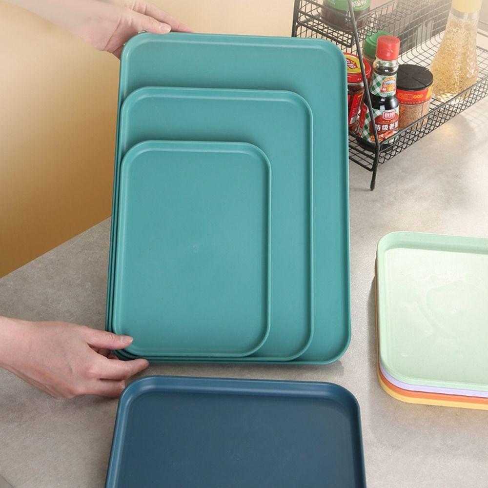 Multiple Colors Tray Plastic Food Bread Pan Nordic Storage Tray  Kitchen Supplies