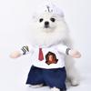 Pet dog transformation costume, Halloween teddy VIP funny red scarf upright costume, college girl standing costume