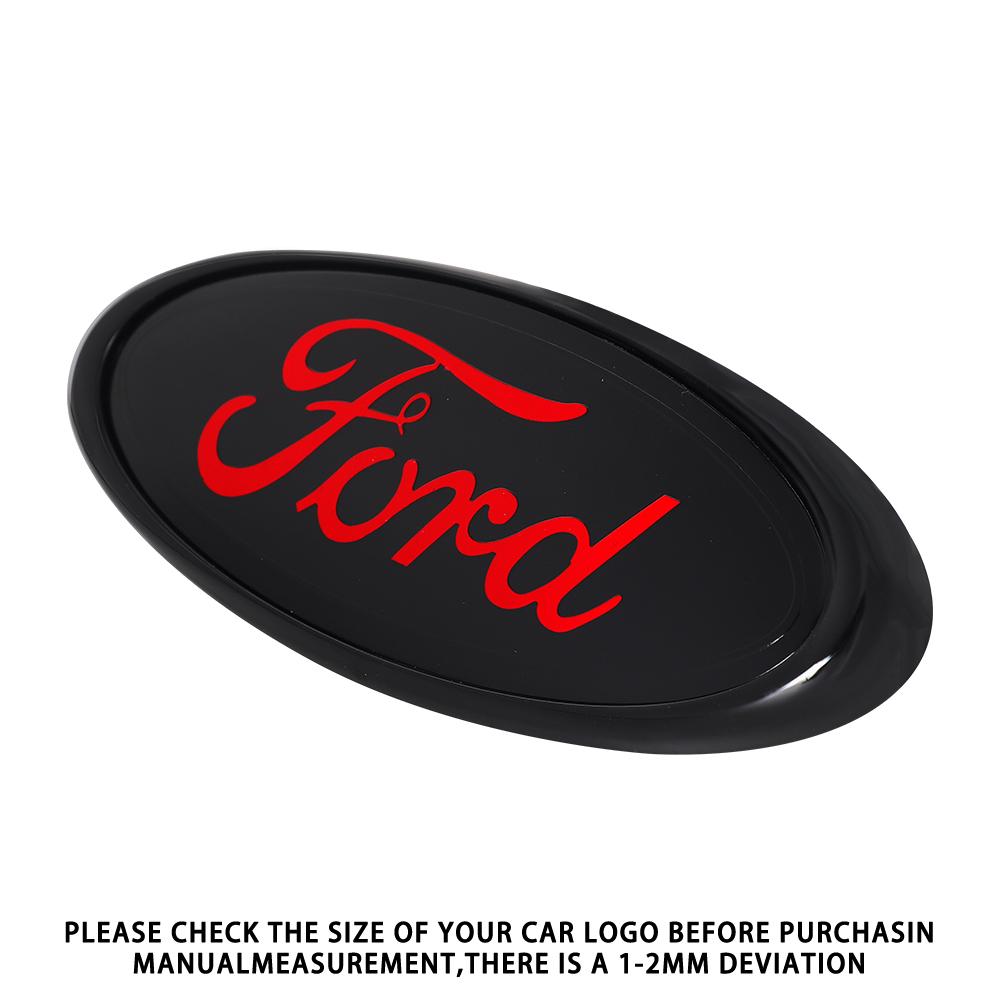 QVHI3 Car Front Hood Grille Emblem Bagde Sticker Cover Accessories Auto Styling For Ford Focus Kuga Mondeo SMax Fiesta Ranger Mustang
