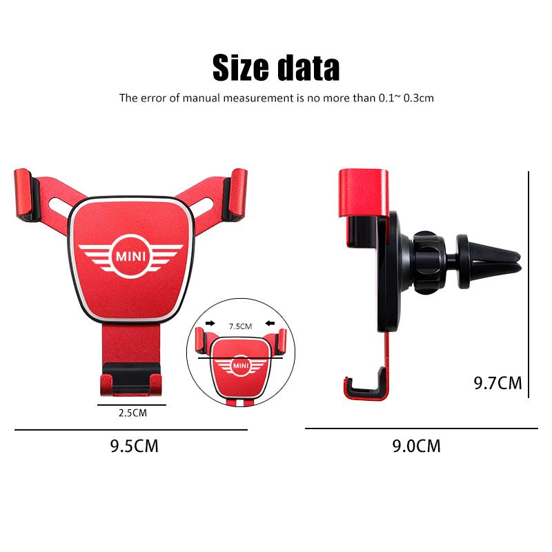 1Pcs Car Air Outlet Alloy Gravity Triangle Phone Holder For BMW Mini Works Cooper F54 F55 F56 F57 F60 R50 R52 R53 R55 R56 R57