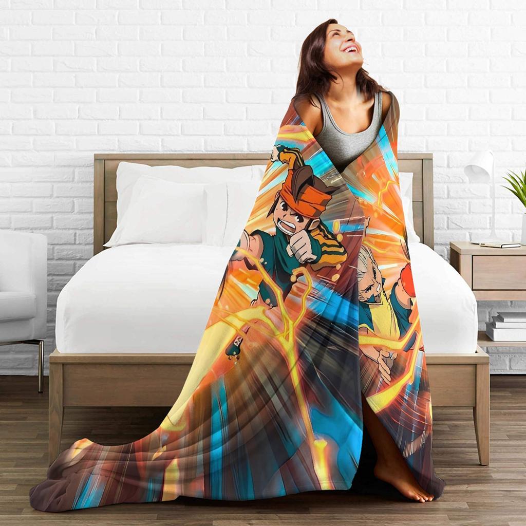 Inazuma Eleven Axel Blaz gouenji Blanket Picnic Flannel Throw Blanket For Couch Bed Super Soft Design Quality Bedspread Gift