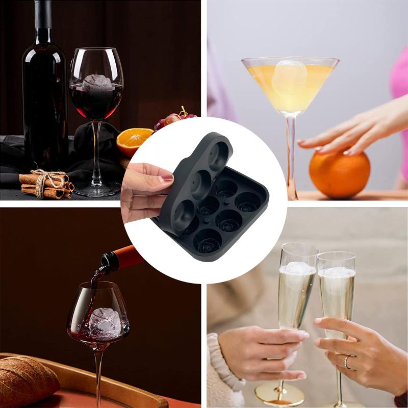 Лоток для кубиков льда, 9 полостей, силиконовая роза, машина для изготовления ледяных шариков, легко снимается, большая форма для кубиков льда для коктейлей