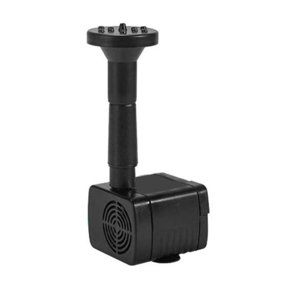 Solar Fountain Pump Customizable Water Flow Quiet Brushless Pump 180L/h 30-60cm Spray Height Monocrystalline Solar Panel Durable Design