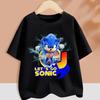 Sonics T-shirt for Children Cartoon A-Z Letter Tee Top Round Collar Clothing Summer Short Sleeve Kids Anime Partern Clothes Gift
