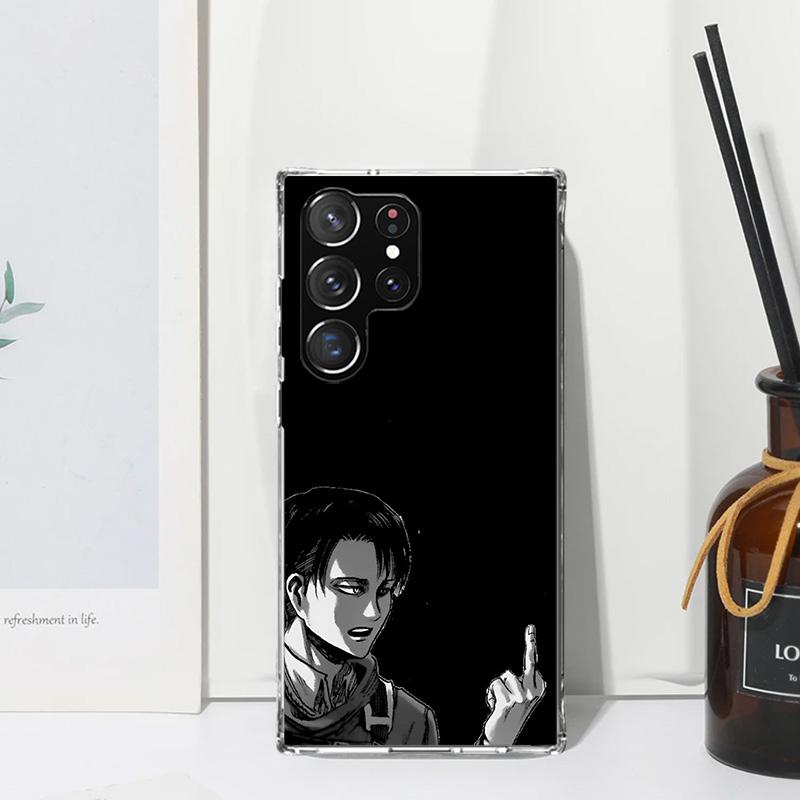 Attack-Titan Levi Phone Case For Samsung Galaxy S26 S25 Edge S24 FE S23 S22 Ultra S21 Plus S20 + Art Fundas Back Cover Galaxy S2