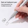 4-в-1 ручка для нанесения точек на ногти, размер 4 точки, алюминиевая ручка, шариковая ручка для маникюрного искусства, домашний салон, для женщин и девочек, инструменты для самостоятельного нанесения точек на ногти