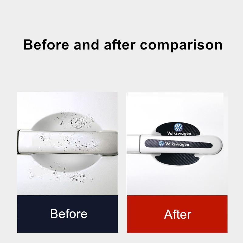 Новая Защитная наклейка на ручку двери из ПУ, противоударная, для Volkswagen GTI Polo Golf Passat Tiguan Arteon Touareg CC