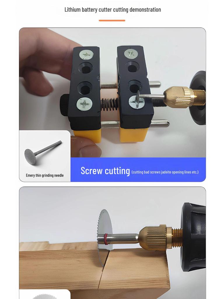 Multifunctional Handheld Electric Grinder and Chainsaw for Cutting Jade, Wood, Metal, and Wine Bottles.