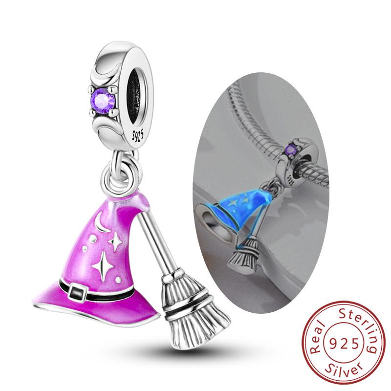 Розовые Шармы Оригинальные Медные Шармы Сердце Бант Флакон Духов Бусины Подвески Подходят для Браслета Сделай Сам Женские Украшения для Изготовления