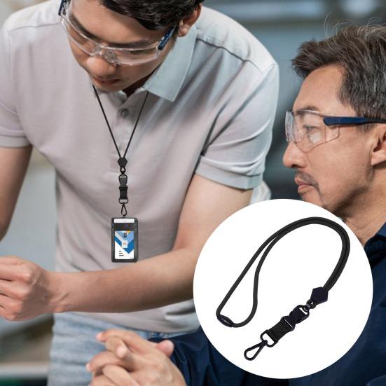 Heavy-Duty Key Lanyard with Detachable Buckle Quick Release Adjustable ID Badge Breakaway Neck Lanyard