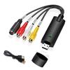 Кабель захвата видео USB 2.0 HUIKKJP GV-USB2: Для дубляжа и импорта на ПК, совместим с DVD, VHS, игровыми приставками, Windows и множеством систем.