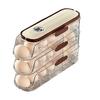 Automatic Rolling Egg Container Fridge Storage Box Food Grade BPA Free Transparent Stackable Fridge Organizer