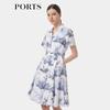 PORTS Women's Vintage Chic Floral Print Dress