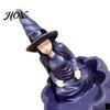 Cute Witch Figurine Meditating Garden Bird Feeder, Halloween Resin Sitting Statue Outdoor Feeder Wall Mounted for Deck Yard Porch Decor Decorative