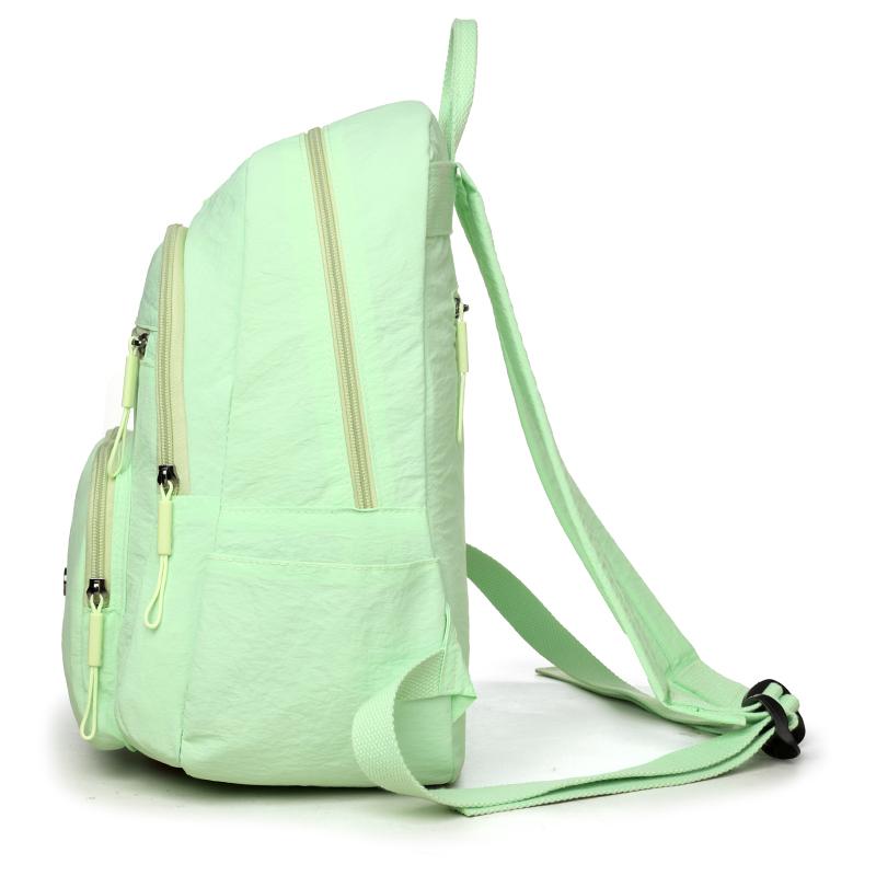 Однотонный рюкзак женский многослойный карман водоотталкивающий нейлоновый рюкзак