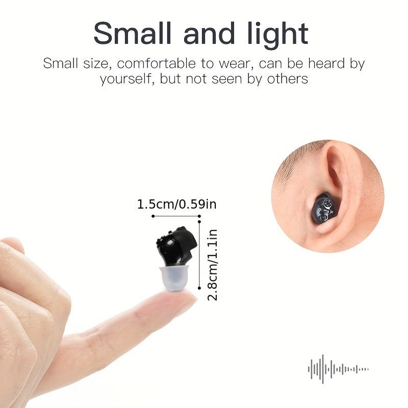 1 пара перезаряжаемых слуховых аппаратов, мини-внутреннее ухо для пожилых людей, усилитель звука для глухоты с зарядным чехлом