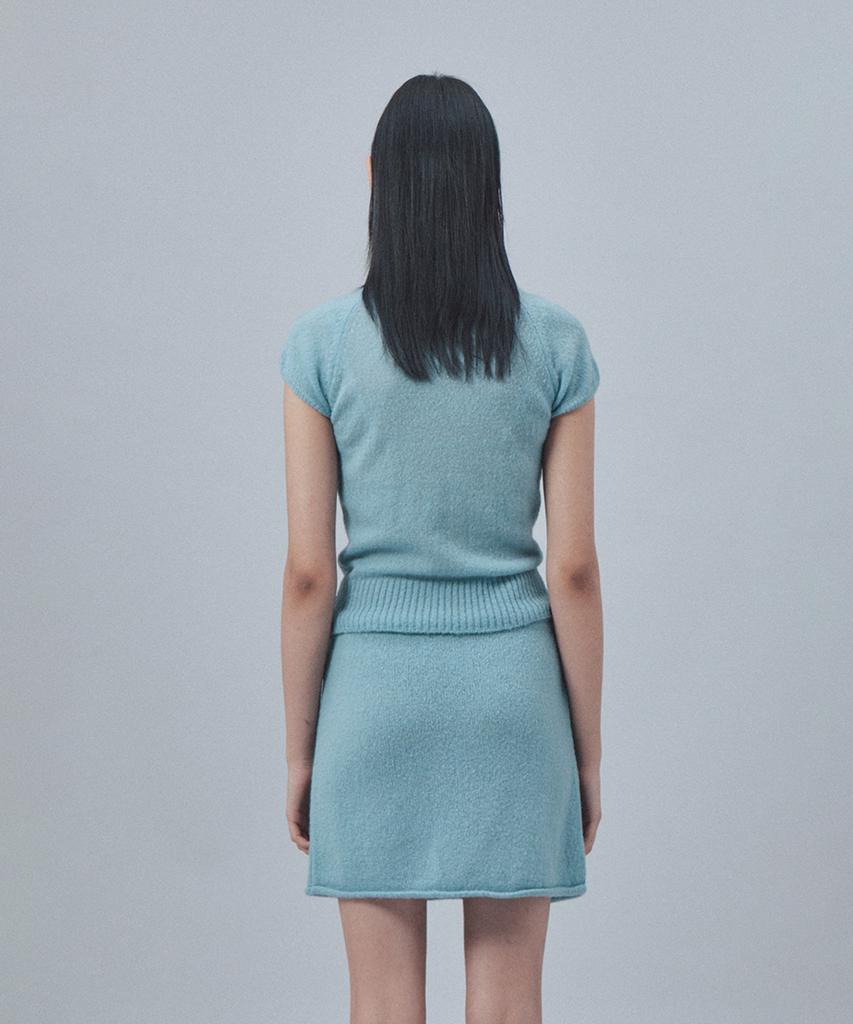 REST&RECREATION Raglan Half Sleeve Knit Top - Sky Blue