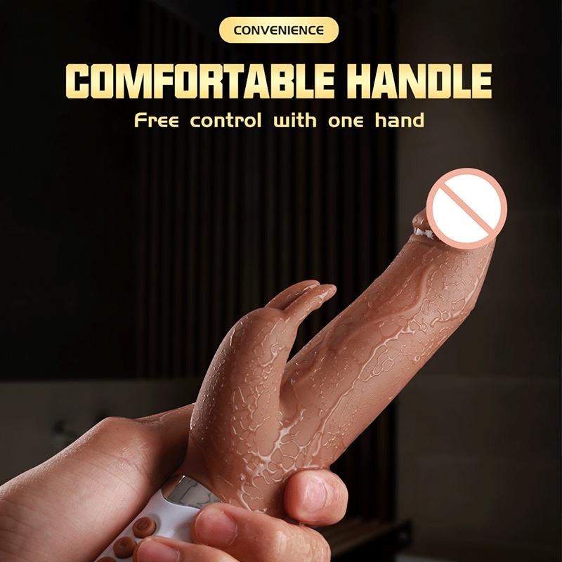 Телескопический фаллоимитатор-вибратор для женщин, стимулятор клитора, игрушка для взрослых, эротические секс-машины, женская вагина, страпон, мастурбатор, оргазм