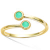Gold Plated Ring 'Boho' Golden Turquoise - 9 Mm
