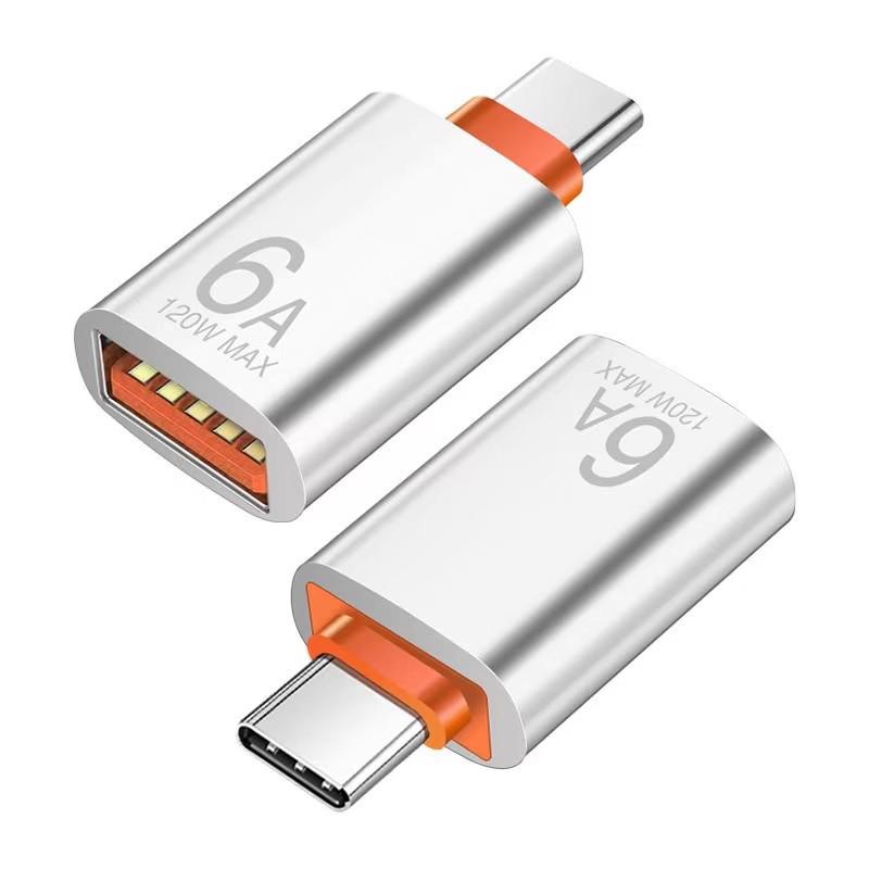 USB 3.0 Type-C OTG Adapter & 6A Fast Charging Converter for Mobile Phones & Card Reader