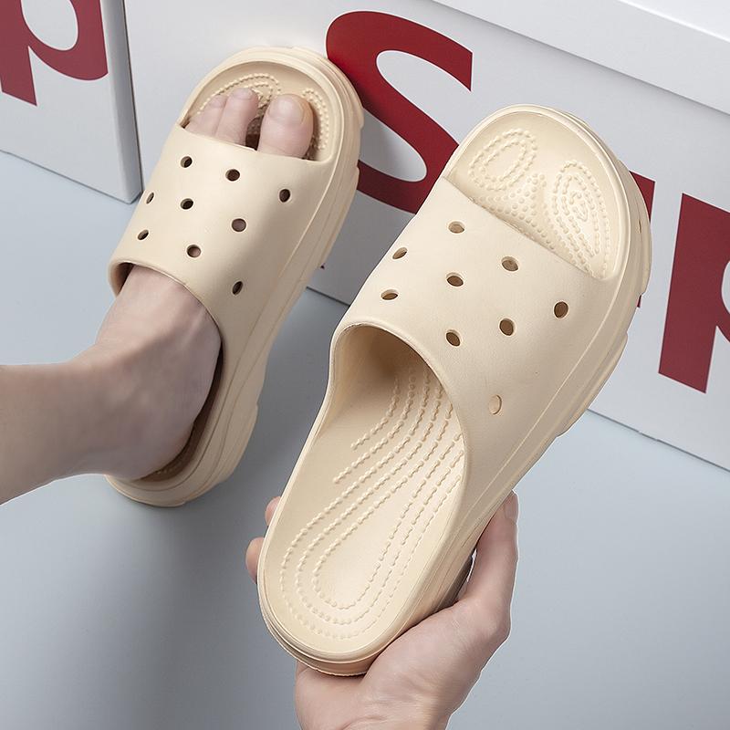 Мода 2024 года, новые мужские и женские летние сандалии на плоской подошве, удобные домашние нескользящие дышащие пляжные тапочки, обувь для ходьбы для пар