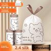 60 Pcs Kitchen Household Portable Thickened Self-Sealing Cartoon-Printed Drawstring Bin Liners