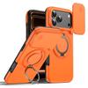 Case for iPhone 17 Pro Max - TPU+PC, Orange, With Stand
