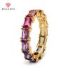 Classic Rainbow Color Ring For Charm Lady Multicolor Zircons Rings Fashion Jewelry Accessory Rings Gifts Size 6-10