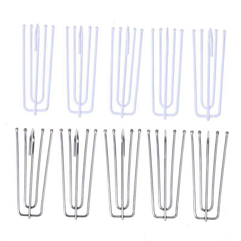 50 шт. Металлический крючок для штор с четырьмя зубцами, не ржавеющий, лента для штор, кольцо-зажим для шторной ткани