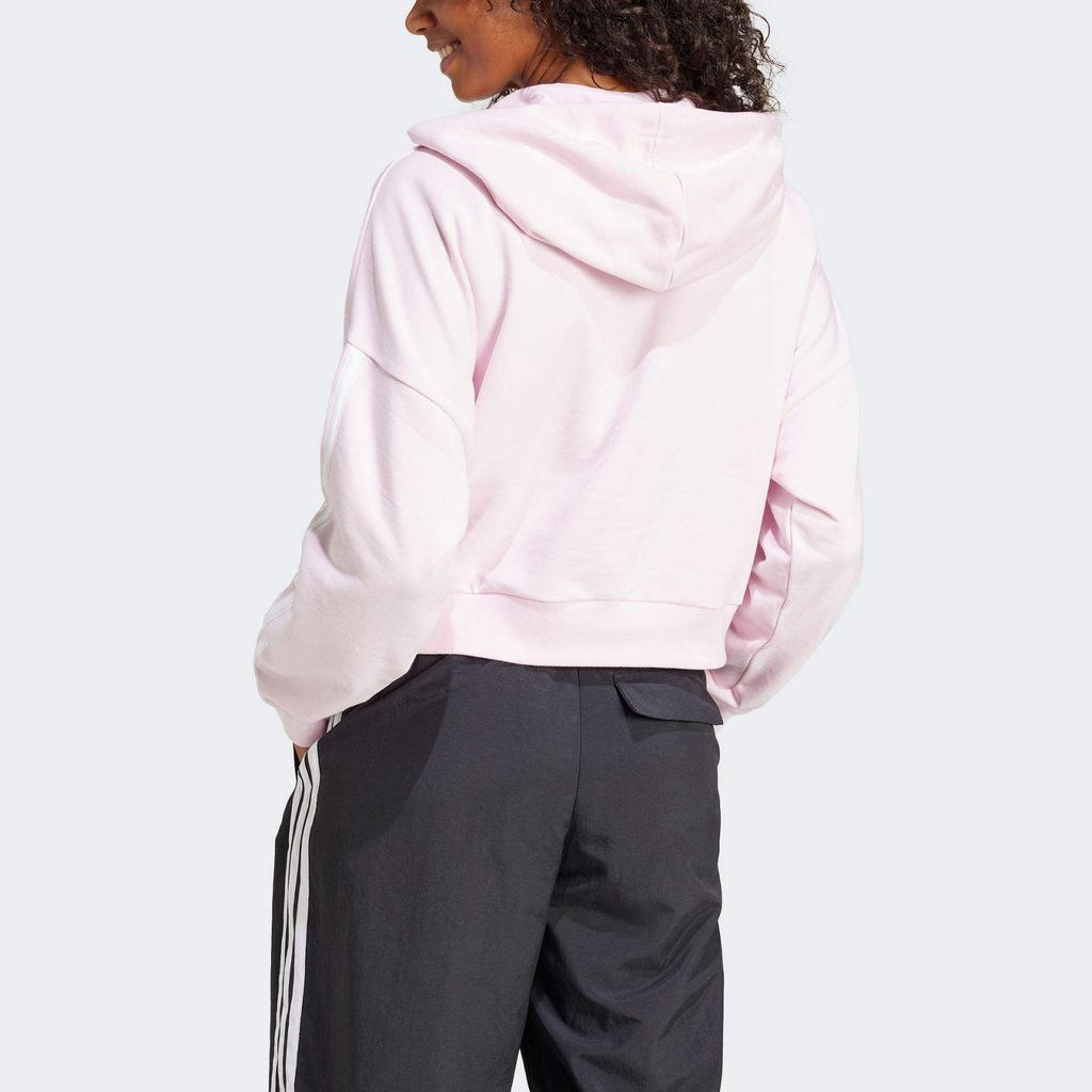 adidas Sport Performance Essentials Худи в полоску на молнии до середины, с длинным рукавом, женский свитшот, розовый JN1943