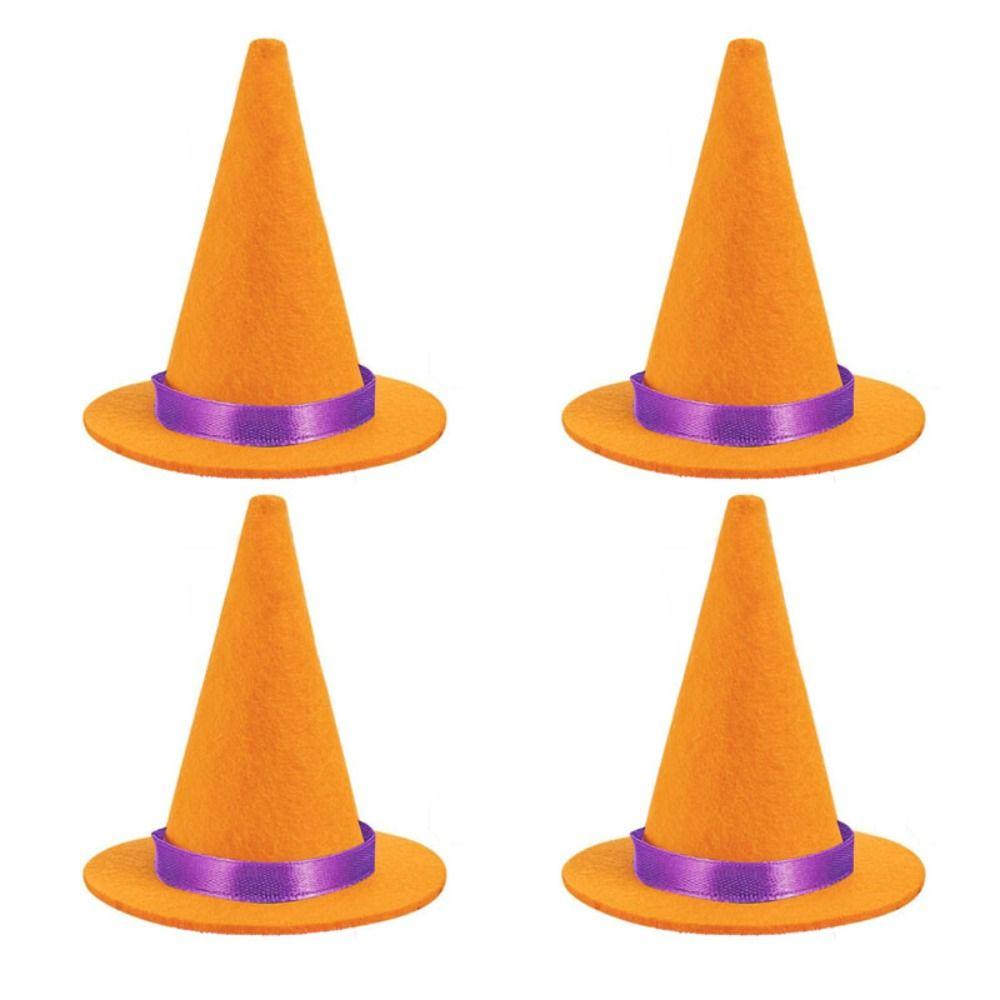 4PCS Party Supplies Miniature Witch Hat Halloween Prop Small Hats  Halloween Decoration