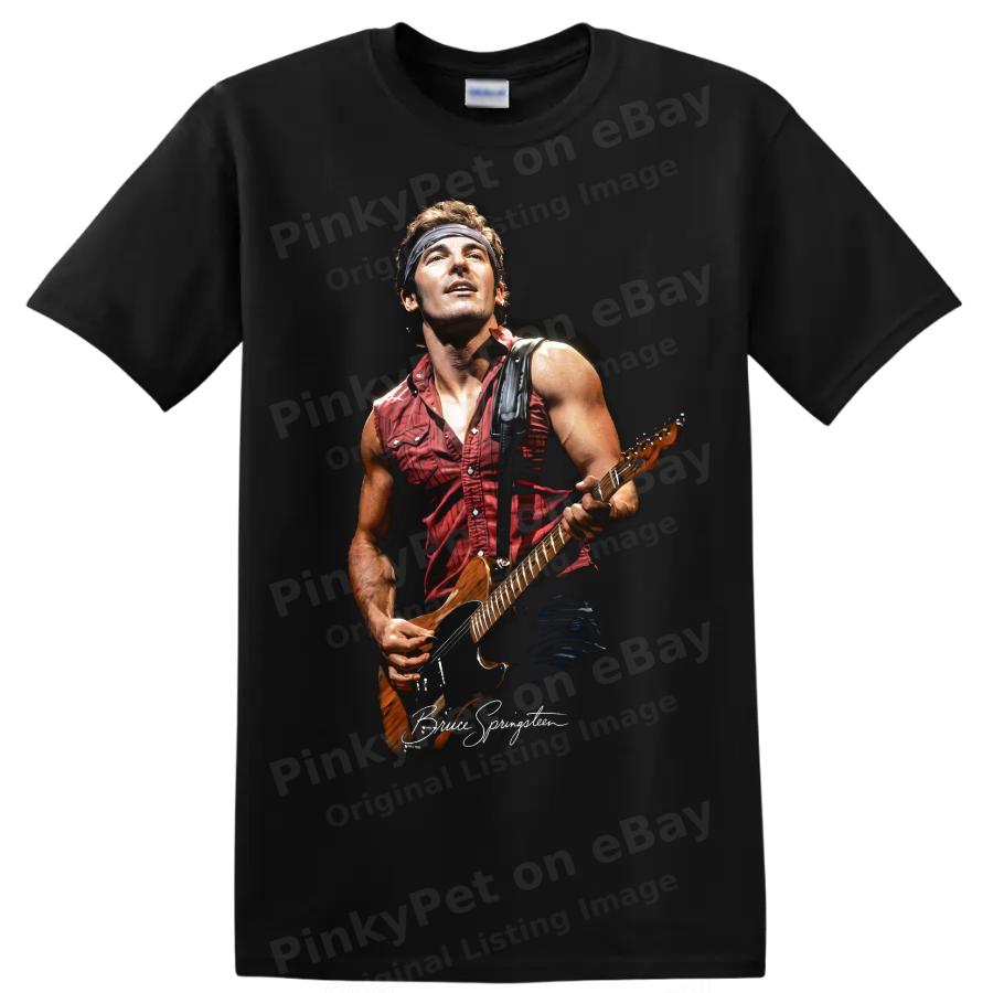Bruce Springsteen Pop Art Portrait Guitar Rock Music T Shirt Boss Tee
