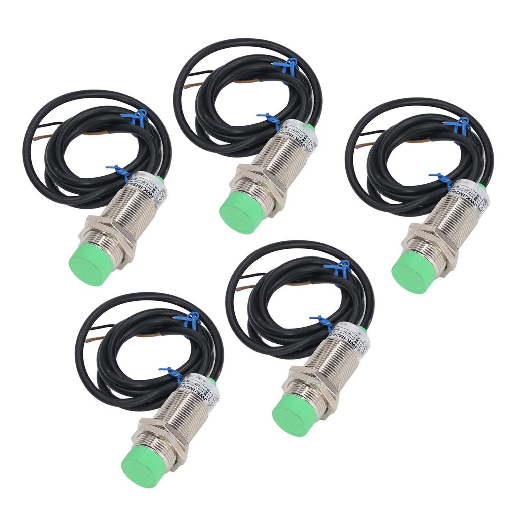 5PCS Inductive Proximity Switch NPN ABS Aluminum Alloy IP65 Waterproof Non Embedded Approach Sensor 6‑36VDC