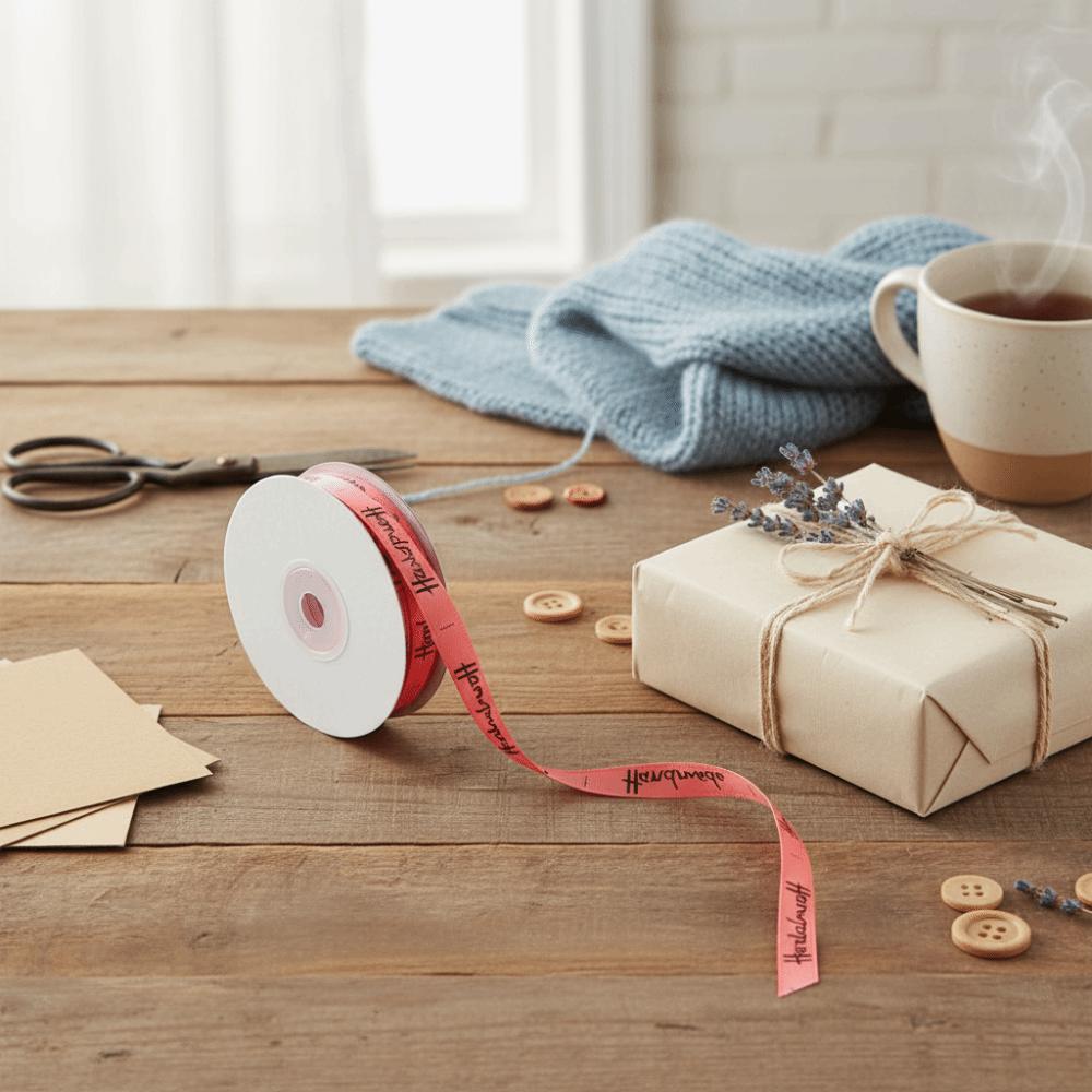 1PCS 20 Yards Handmade Ribbon Natural Ribbon Satin Ribbon Gift Packaging Ribbon Home Decoration