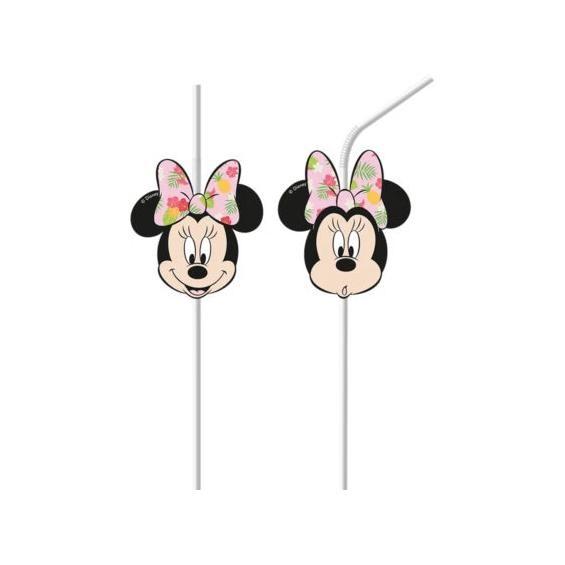 Disney Minnie Mouse Tropical Disposable Straws (Pack of 6)